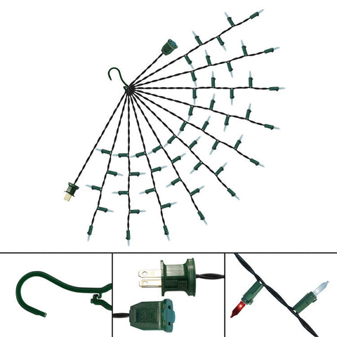 18-Inch Multi-Strand: 50 Lights: Incandescent RED & WHITE