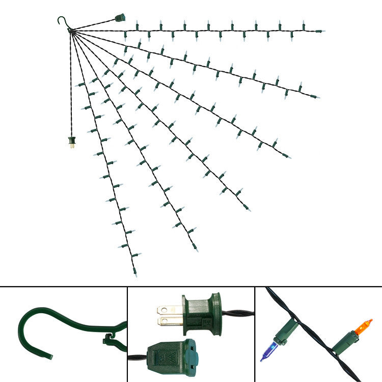 35-Inch Multi-Strand: 100 Lights: Incandescent BLUE & AMBER