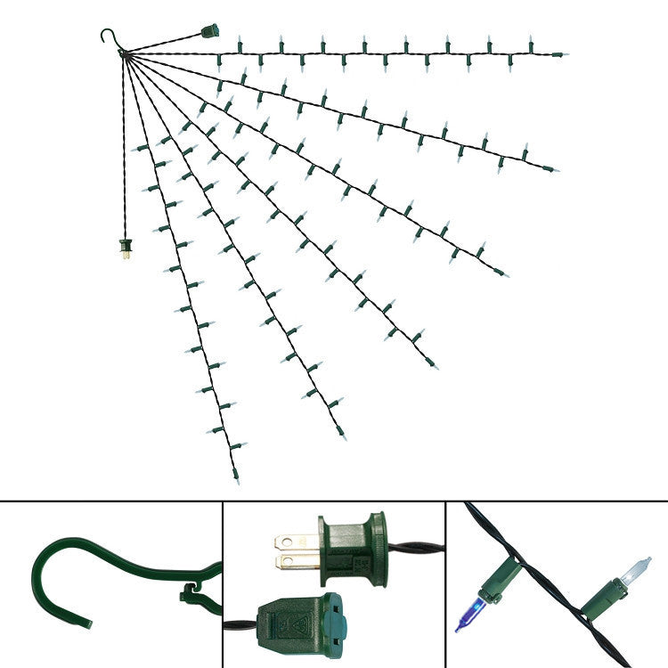 35-Inch Multi-Strand: 100 Lights: Incandescent BLUE & WHITE