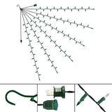 35-Inch Multi-Strand: 100 Lights: Incandescent GREEN & WHITE