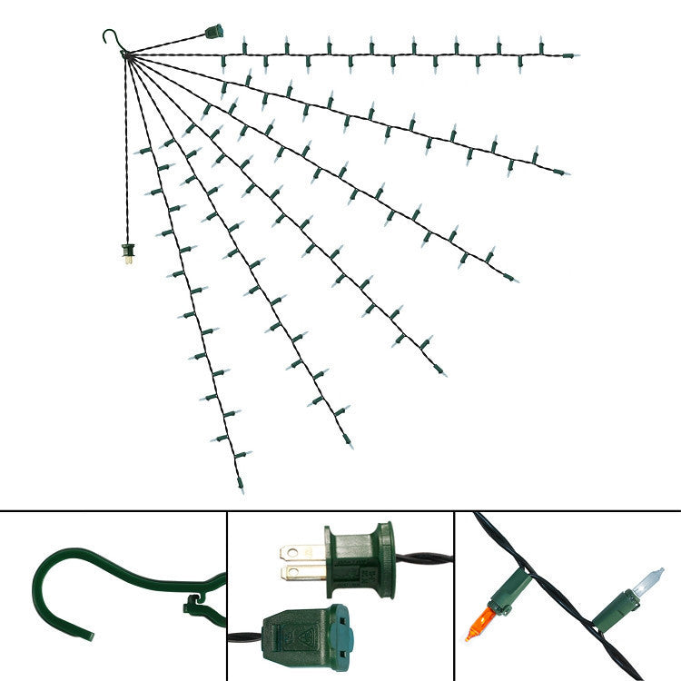 35-Inch Multi-Strand: 100 Lights: Incandescent ORANGE & WHITE