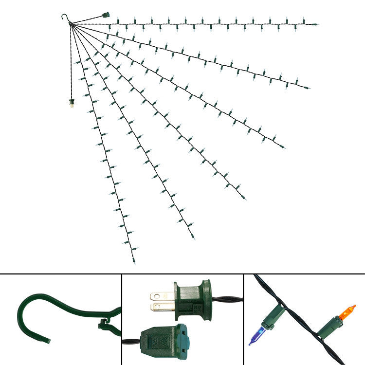 47-Inch Multi-Strand: 150 Lights: Incandescent BLUE & AMBER