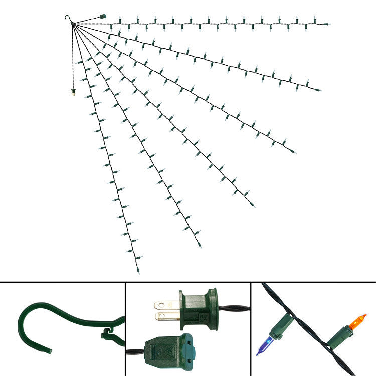 60-Inch Multi-Strand: 150 Lights: Incandescent BLUE & AMBER