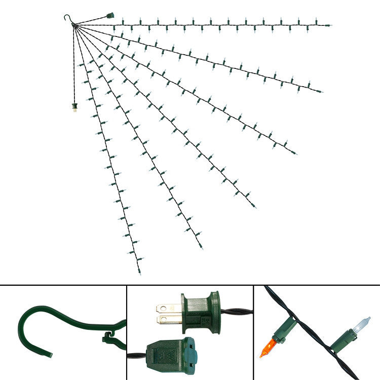 60-Inch Multi-Strand: 150 Lights: Incandescent ORANGE & WHITE