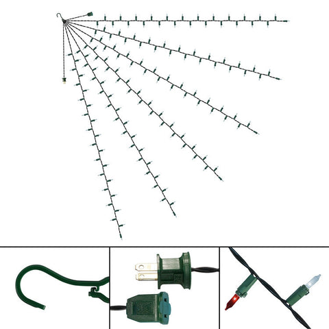 60-Inch Multi-Strand: 150 Lights: Incandescent RED & WHITE