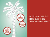 Palm Tree Lighting Kit, Up to 10' Palm, 300 Incandescent Lights with Twinkle Tips